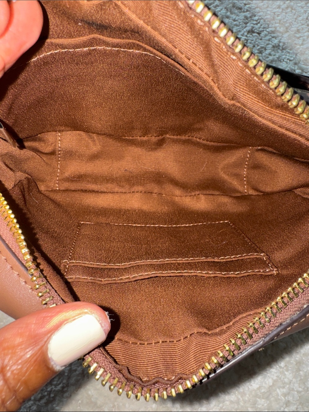 Coach Brown/Khaki Signature Canvas Crossbody Bag - Picture 2 of 9